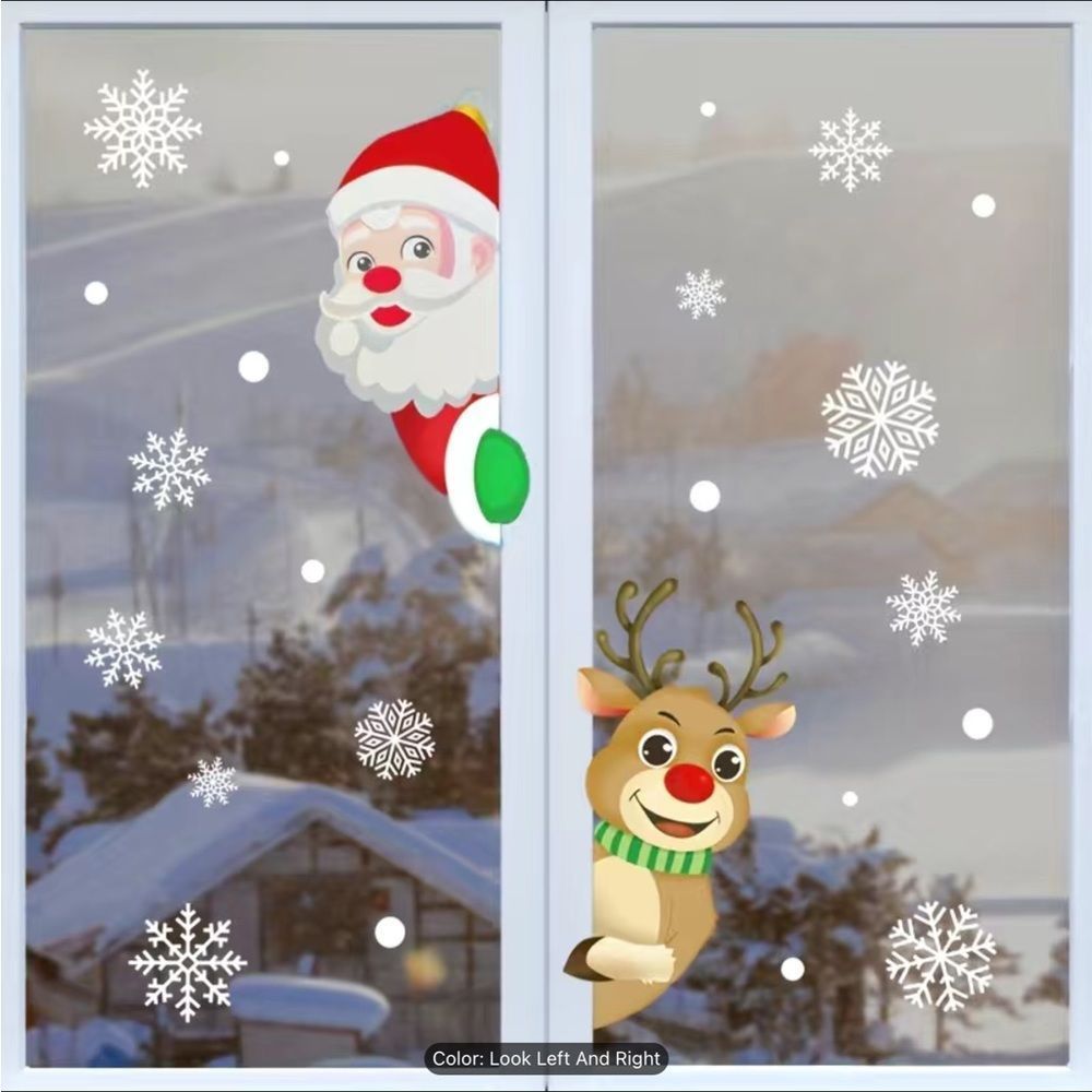 ❄️NWT❄️NEW 2 CHRISTMAS WINDOW + SNOWFLAKE DECALS ❄️ - Picture 7 of 8